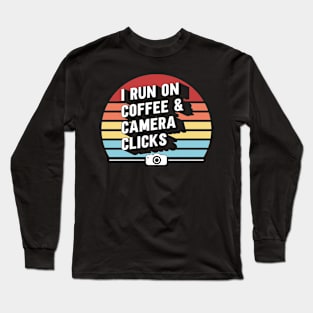 Coffee & Camera Clicks Photography Photographer Long Sleeve T-Shirt